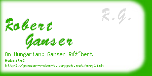 robert ganser business card